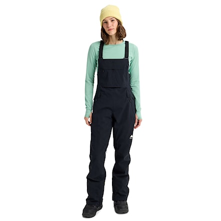 Spodnie snowboardowe Burton Wms Reserve 2L Stretch Slim Bib Short true black 2026 - 1