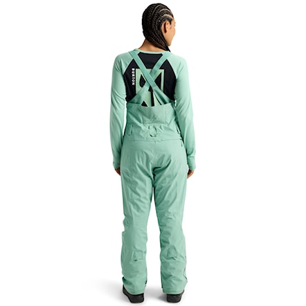 Nohavice na snowboard Burton Wms Reserve 2L Stretch Slim Bib soft sage 2026 - 2