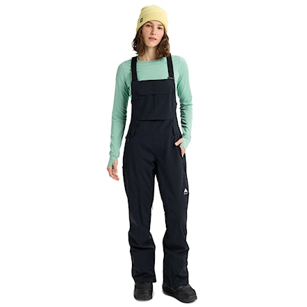 Spodnie snowboardowe Burton Wms Reserve 2L Stretch Slim Bib Tall true black 2026 - 1