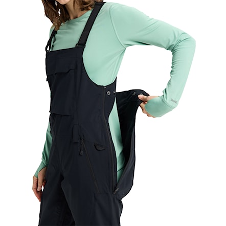 Nohavice na snowboard Burton Wms Reserve 2L Stretch Slim Bib true black 2026 - 4