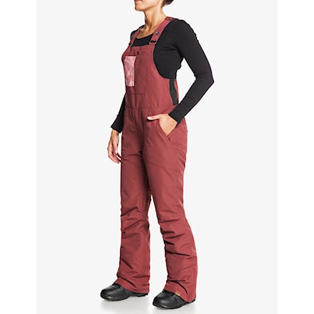 Pants Roxy Rideout Bib oxblood red 