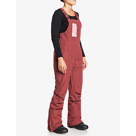 Pants Roxy Rideout Bib oxblood red 