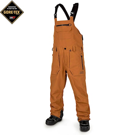 Kalhoty na snowboard Volcom Rain Gtx Bib Overall caramel 2020 - 1