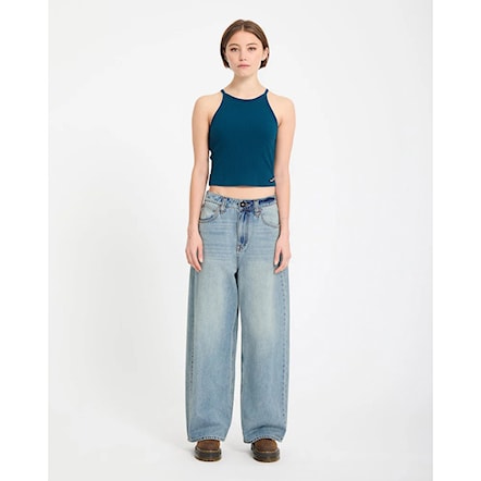 Nohavice Volcom Wms Beeggy Denim Pants dusty blue wash 2026 - 4