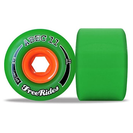 Longboard Wheels Abec 11 Free Rides Cs 72mm 81a - 1