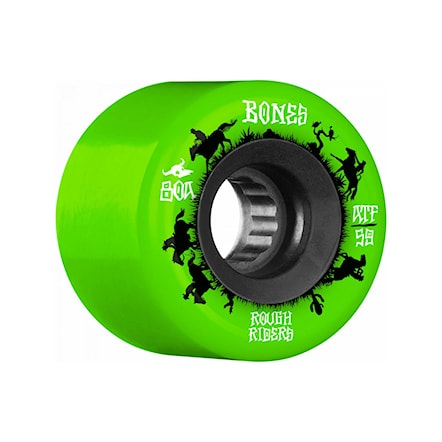 Skateboard kolieska Bones ATF Rough Rider green 2021 - 1