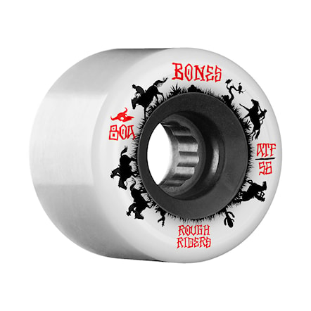 Skateboard kolečka Bones Atf Rough Rider white 2020 - 1