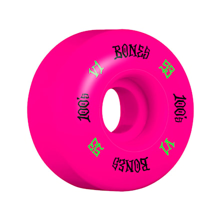 Skateboard kolečka Bones OG 100's V1 Standard pink 2022 - 1