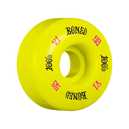 Skateboard Wheels Bones OG 100's V1 Standard yellow 2022 - 2
