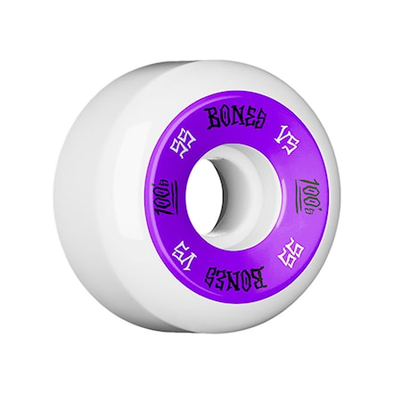 Skateboard kolieska Bones Ogf V5 100's white/purple 2018 - 1