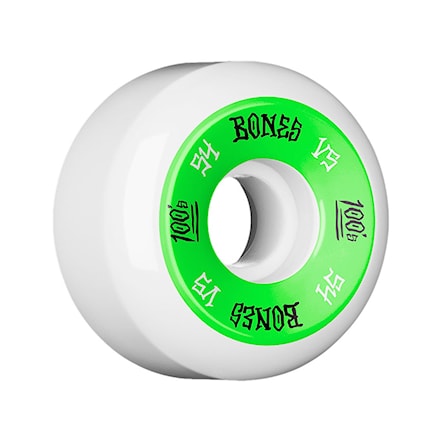 Skateboard Wheels Bones Ogf V5 100's white/green 2018 - 1