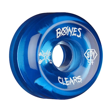 Skateboard kolieska Bones Spf clear blue 2017 - 1