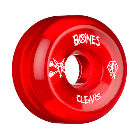 Skateboard kółka Bones Spf clear red 2017 - 1