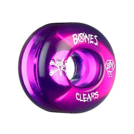 Skateboard kółka Bones Spf clear purple 2016 - 1