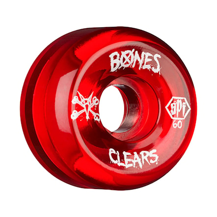 Skateboard kolieska Bones Spf Clear red 2018 - 1