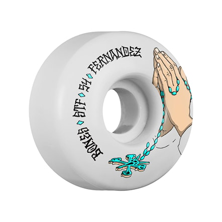 Skateboard kolečka Bones Stf Fernandez Prayer white 2018 - 1