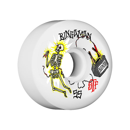 Skateboard Wheels Bones Stf Pro Bingaman Zapped V5 white 2019 - 1