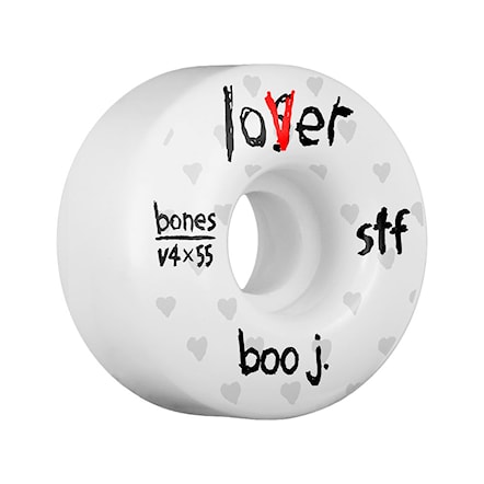Skateboard kółka Bones Stf Pro Boo Johnson Lover V4 white 2019 - 1