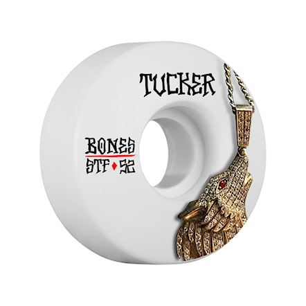Skateboard kolečka Bones Tucker Wolf Chain white 2018 - 1