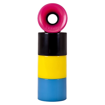Longboard kolečka Penny Wheels pink/black/yellow/blue - 1