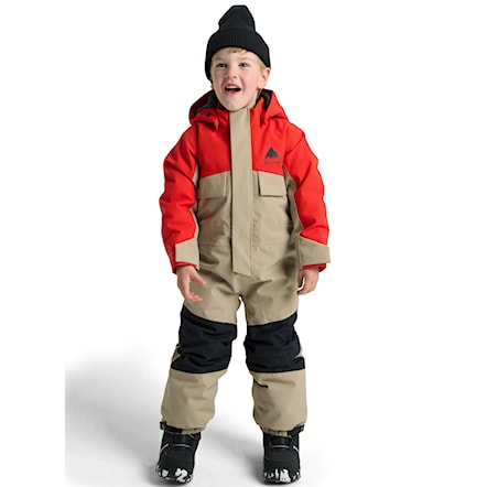 Kombinezon snowboardowy Burton Toddler One Piece flame scarlet/summit taupe 2026 - 2