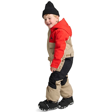Kombinezon snowboardowy Burton Toddler One Piece flame scarlet/summit taupe 2026 - 3
