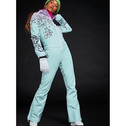 Snowboard Overalls Roxy Roxy X Rowley Ski Suit fair aqua laurel floral 2024 - 5