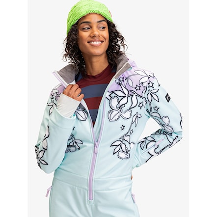 Snowboard Overalls Roxy Roxy X Rowley Ski Suit fair aqua laurel floral 2024 - 12