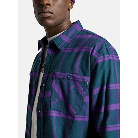 Shirt Burton Favorite Flannel LS deep emerald/imperial purple plaid 2024 - 3