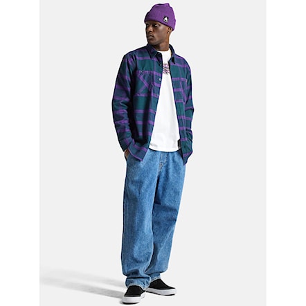 Košeľa Burton Favorite Flannel LS deep emerald/imperial purple plaid 2024 - 4