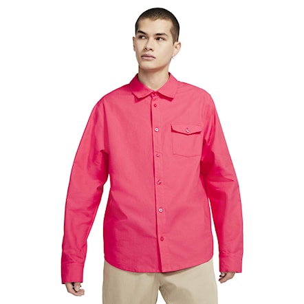 Shirt Nike SB Flannel light fusion red 2021 - 1