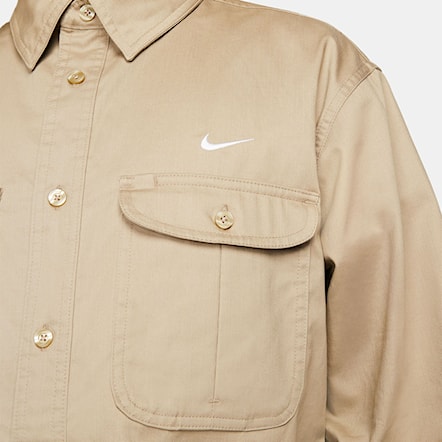 Košile Nike SB Tanglin LS Woven Button Up khaki/white 2022 - 5