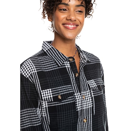 Košile Roxy Let It Go Flannel anthracite hallo plaid 2023 - 12