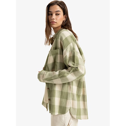 Shirt Roxy Lets Get Away oil green be bold plaid 2024 - 2