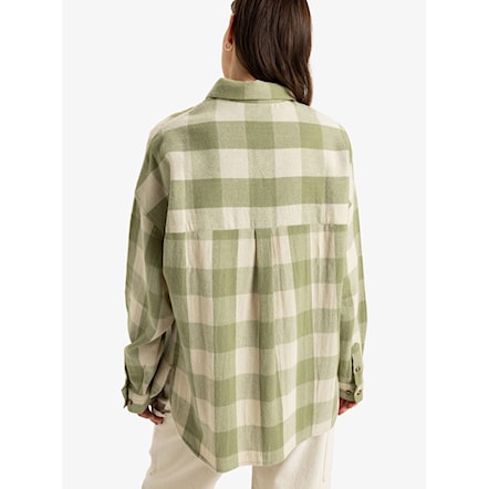 Shirt Roxy Lets Get Away oil green be bold plaid 2024 - 3