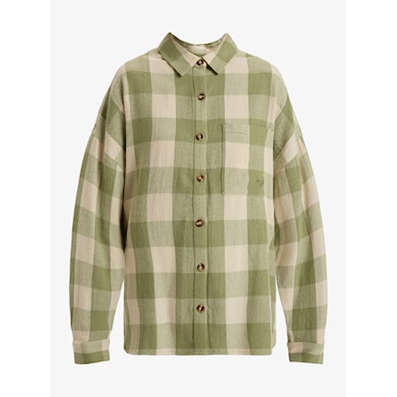 Shirt Roxy Lets Get Away oil green be bold plaid 2024 - 4