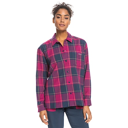 Shirt Roxy Move Your Shoulders boysenberry plaid party 2022 - 1
