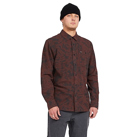 Košile Volcom Tie Dye Flannel LS mahogany 2022 - 1