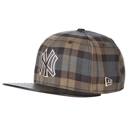 Kšiltovka New Era New York Yankees 59Fifty Plaid grey/brown 2014 - 1