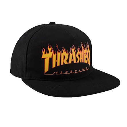 Kšiltovka Thrasher Flame Logo Snapback black 2018 - 1