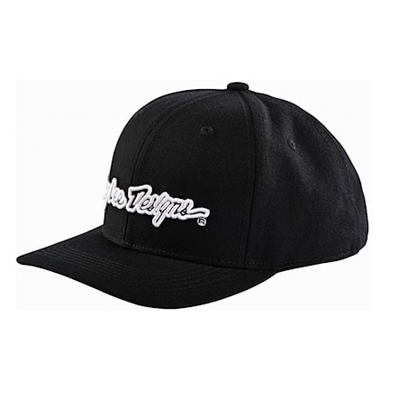 Cap Troy Lee Designs Signature Snapback Curved black/white 2024 - 1