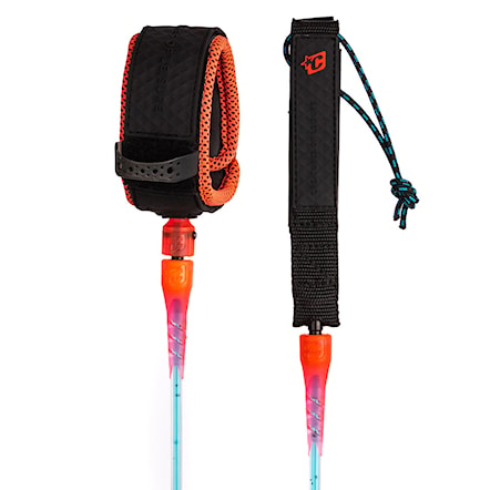 Surf leash Creatures Pro 7 fluro blue speckle fluro red bla - 2