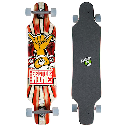 Longboard Sector 9 Super Shaka red 2012 - 1