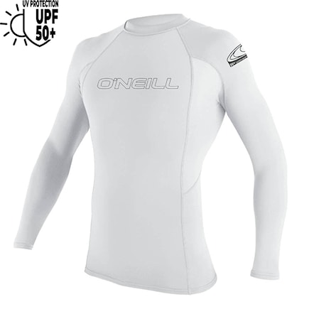 Lycra O'Neill Basic Skins L/S Rash Guard white 2025 - 1