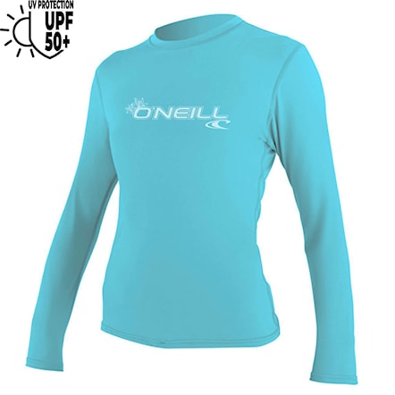 Lycra O'Neill Wms Basic Skins L/S Sun Shirt light aqua 2024 - 1