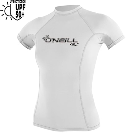 Lycra O'Neill Wms Basic Skins S/S Rash Guard white 2024 - 1