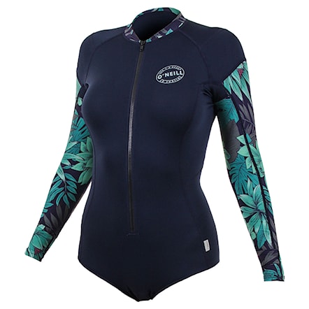 Lycra O'Neill Wms Front-Zip L/s Surf Suit abyss/abyss/abyss/faro 2019 - 1