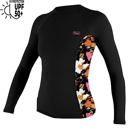 Lycra O'Neill Wms Side Print L/S Rash Guard black/bluemchen 2024 - 1