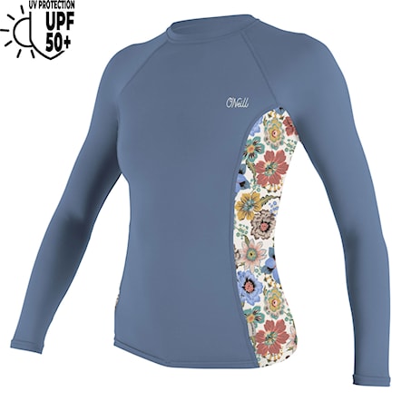 Lycra O'Neill Wms Side Print L/S Rash Guard infinity/talitha 2024 - 1