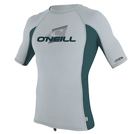 Lycra O'Neill Youth Premium Skins S/s Rash cool grey/teal/cool grey 2019 - 1